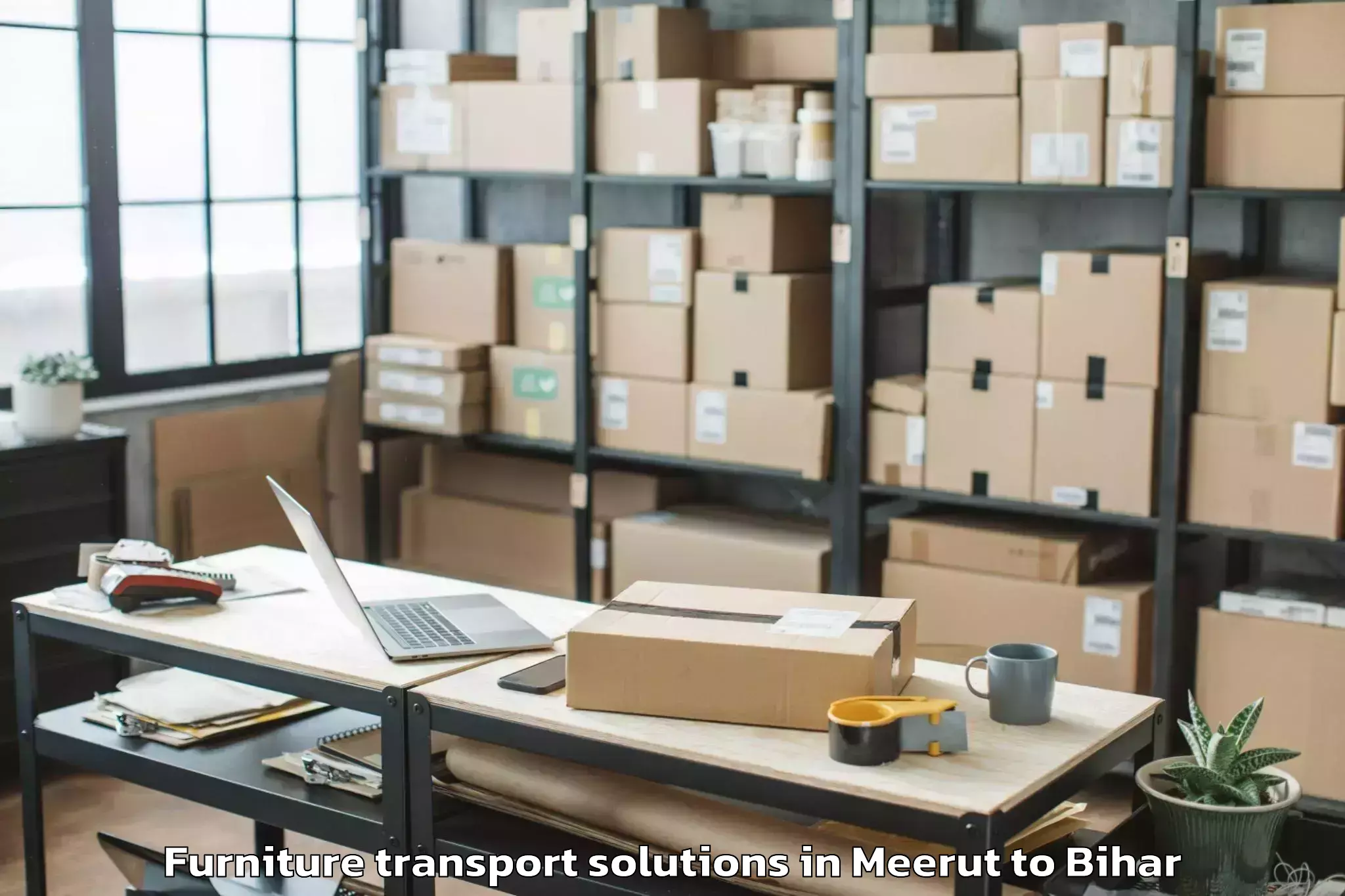 Trusted Meerut to Pandarak Furniture Transport Solutions